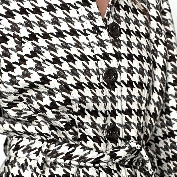 EUC E.col.o.gie Belted Houndstooth Wool Jacket - Picture 6 of 6